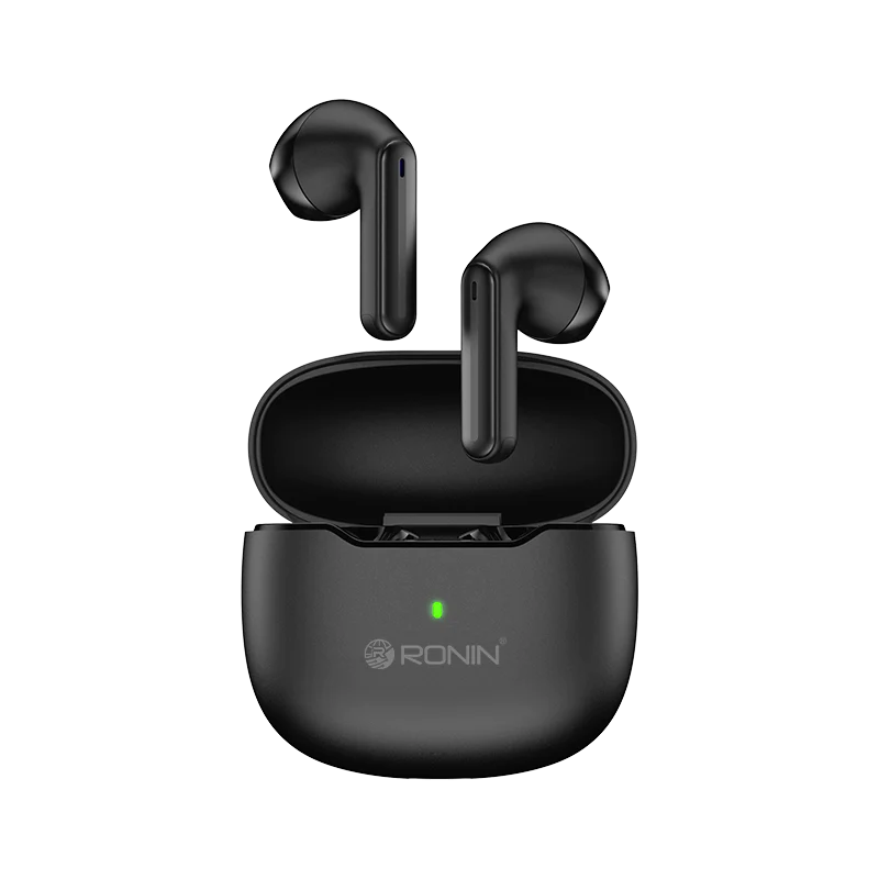 Ronin R-175 Earbuds - Bluetooth V5.3 Earphone - Wireless Earbuds - Black Airpods Ronin R-175 Earbuds - Bluetooth V5.3 Earphone - Wireless Earbuds - Black Airpods